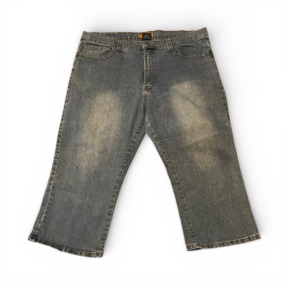 Old Skool Denim - Vintage Old Skool women’s Denim Capris Jeans Hip Hop Skater 100% Cotton 90’s